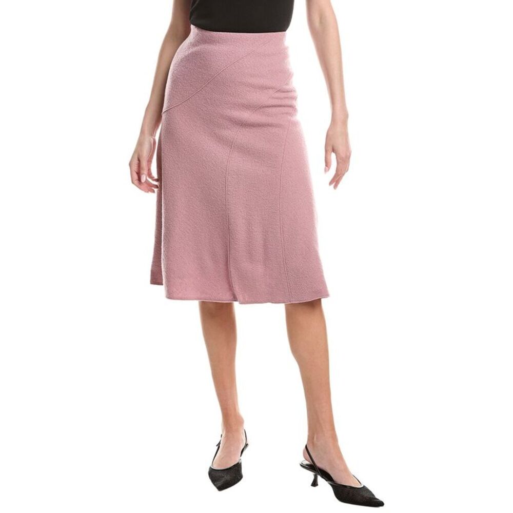 Hugo Boss Womens  Vicena Wool Midi Skirt, Pink